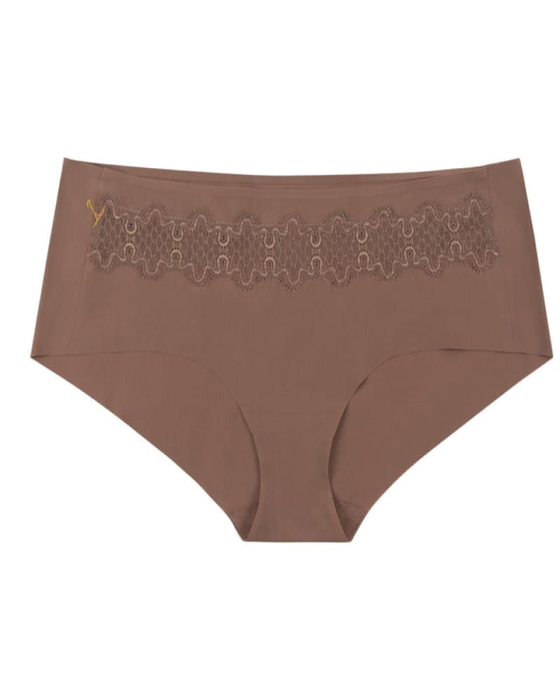 Front of a size 2XLarge Seamless Underwear Happy Seams in Toffee by Uwila Warrior. | dia_product_style_image_id:283835